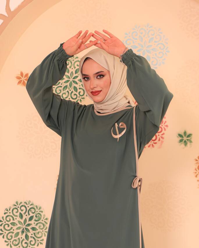 Elif Vav Ferace - Mint Yeşili - 2