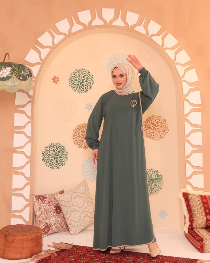 Elif Vav Ferace - Mint Yeşili - 3