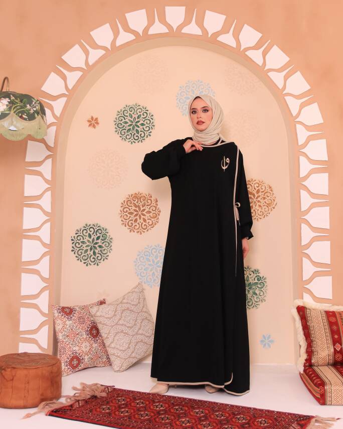 Elif Vav Ferace - Siyah - 5