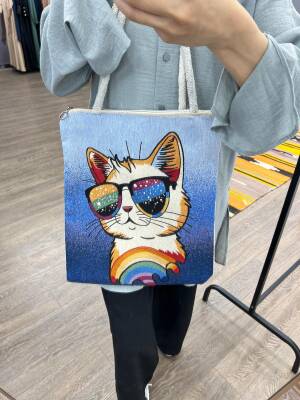 Goblen Dokuma Renkli Etnik Desenli Kadın Omuz Çantası - Cengo - 3