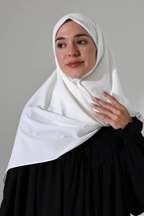 Jazz Eşarp - Beyaz - 2