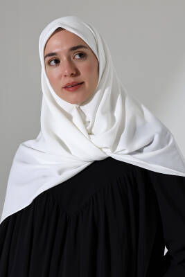 Jazz Eşarp - Beyaz - 3
