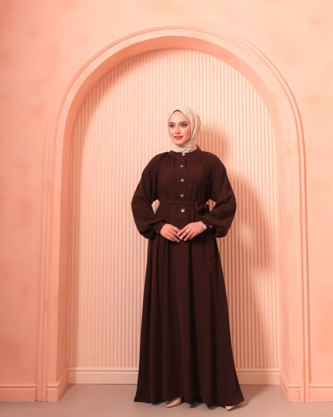Patlı Elbise - Acı Kahve - 3