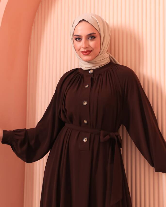 Patlı Elbise - Acı Kahve - 1