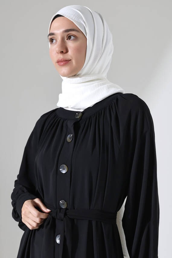 Patlı Elbise - Siyah - 1