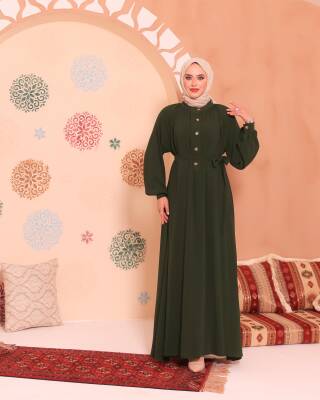 Patlı Elbise - Yeşil - 2