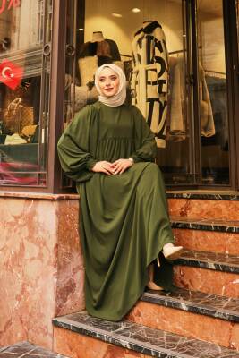 Ponçik Elbise - Yeşil - 2