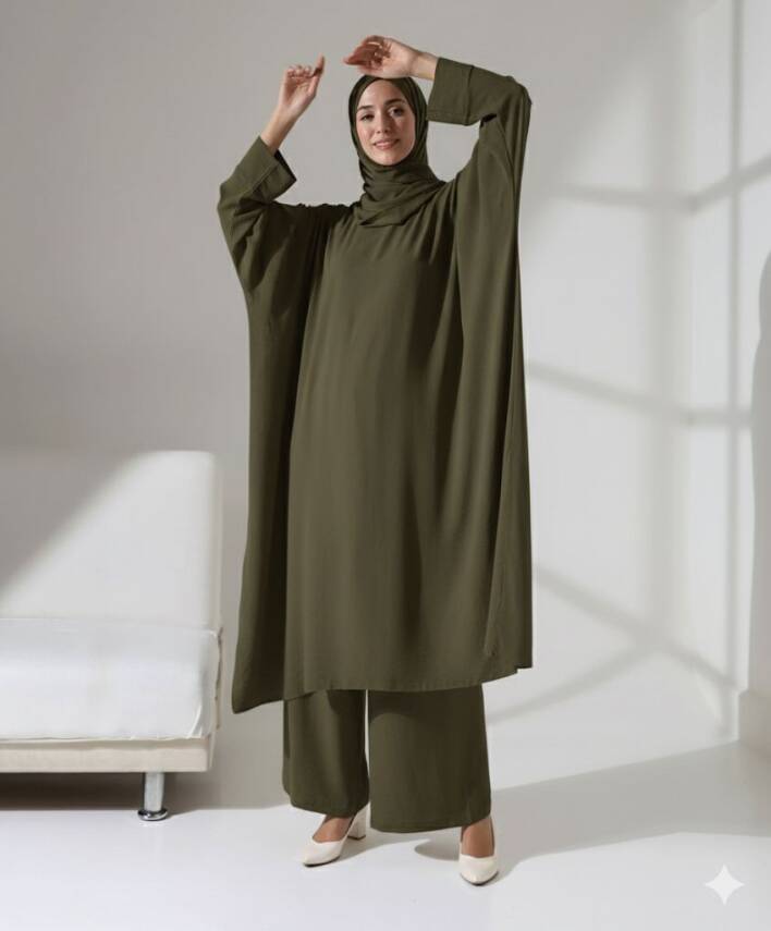 Üçlü Zühre Takım - Haki - 4